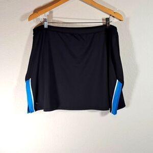 Tail Women’s Golf Skort Size XXL Elastic Pull On Black Blue Shorties A-line